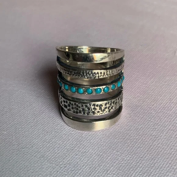 Pamela Love turquoise and silver Cage Ring - Picture 5 of 5